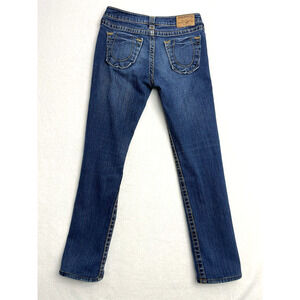 True Religion Low Rise Straight Leg Jeans Medium Wash Size 27 W102162E6 USA